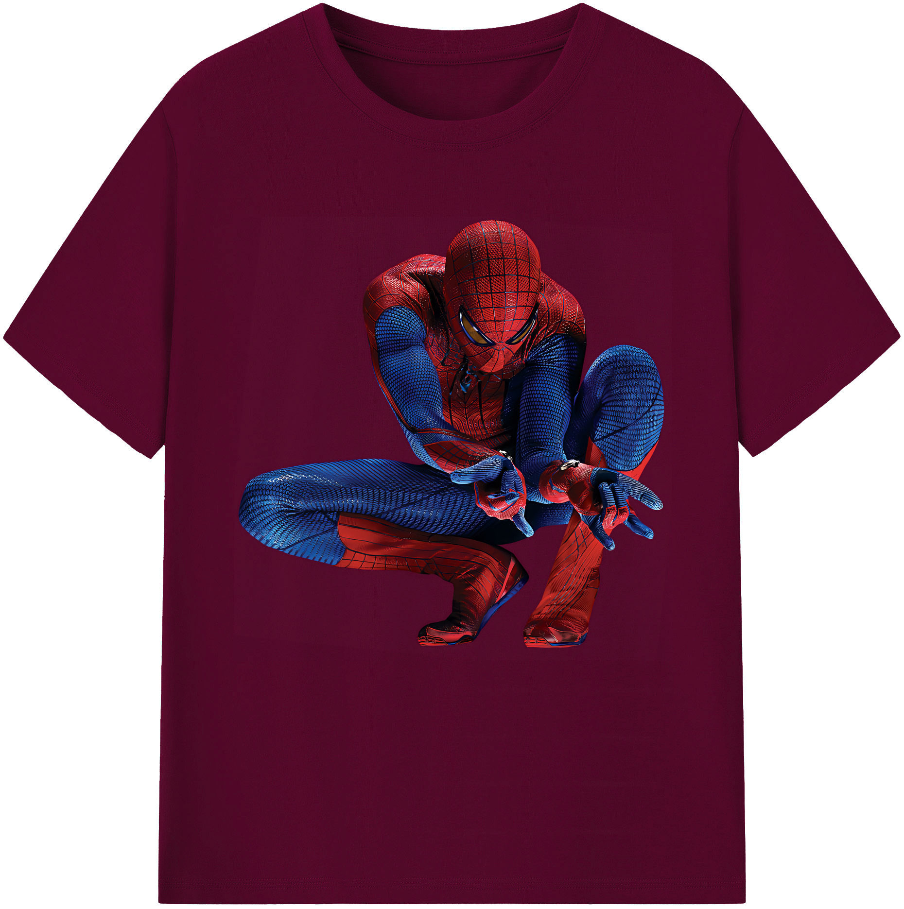 （画像用） Spider Man スパイダーマン レディースカジュアルプリントTシャツ（綿100％）